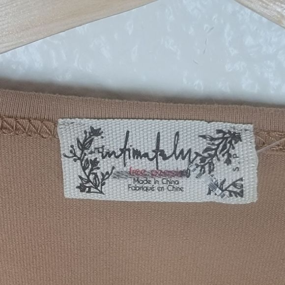 NWT FREE PEOPLE CLOSE CALL DUO BODYSUIT CAFE AU LAIT TAN BROWN SMALL - Picture 11 of 11